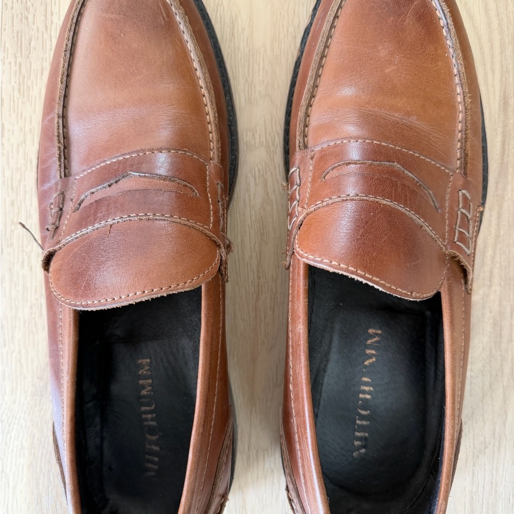 Allen Edmonds Cognac Leather Penny Loafers